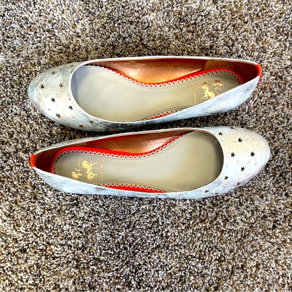 Circus By Sam Edelman ALEA Slip On Ballet Flats Stars Soft Silver US Size 8M - Picture 2 of 7